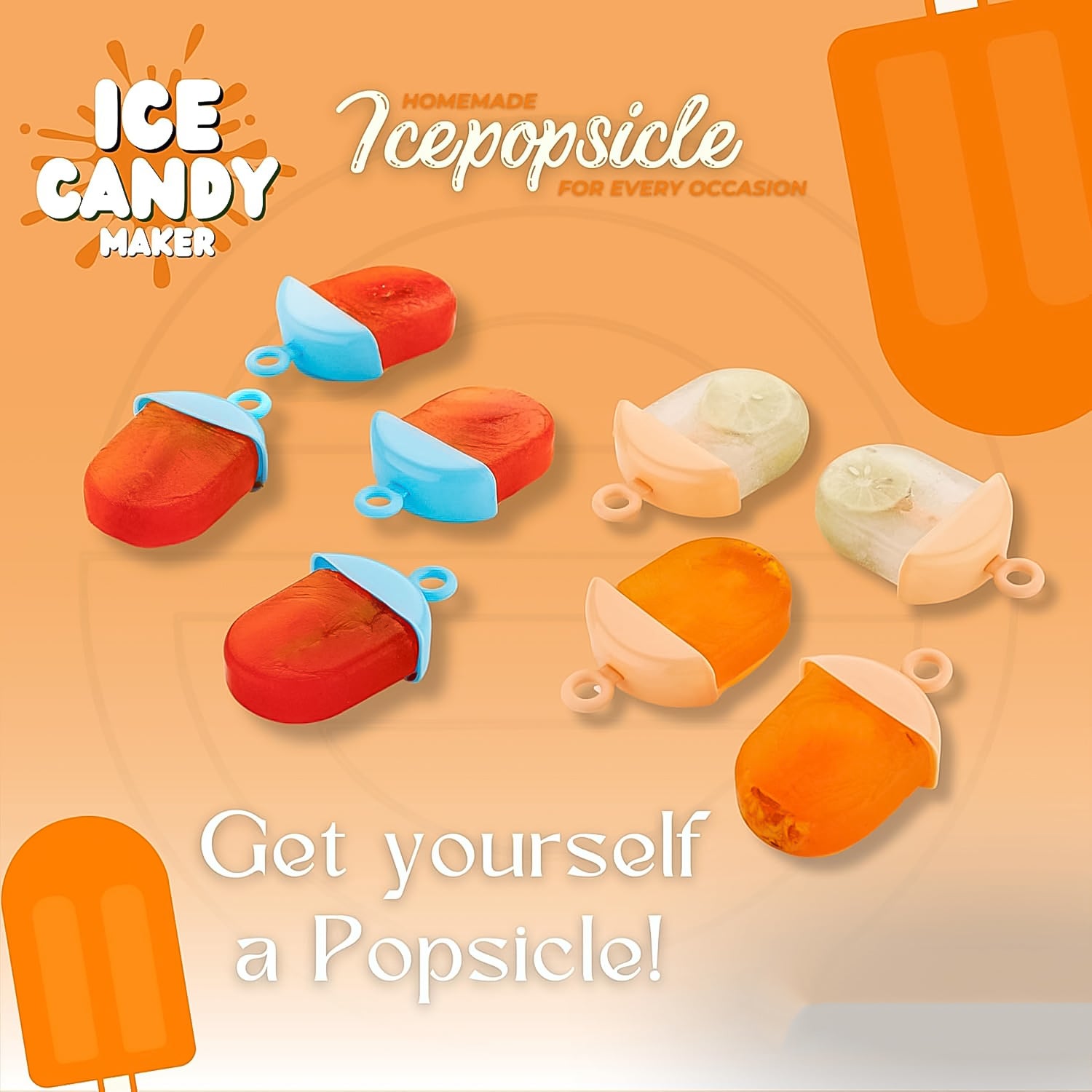 Plastic Ice Candy Maker 4 Compartment  Grid Kulfi Candy (1 Pc) Plastic Ice Candy Maker 4 Compartment  Grid Kulfi Candy (1 Pc)